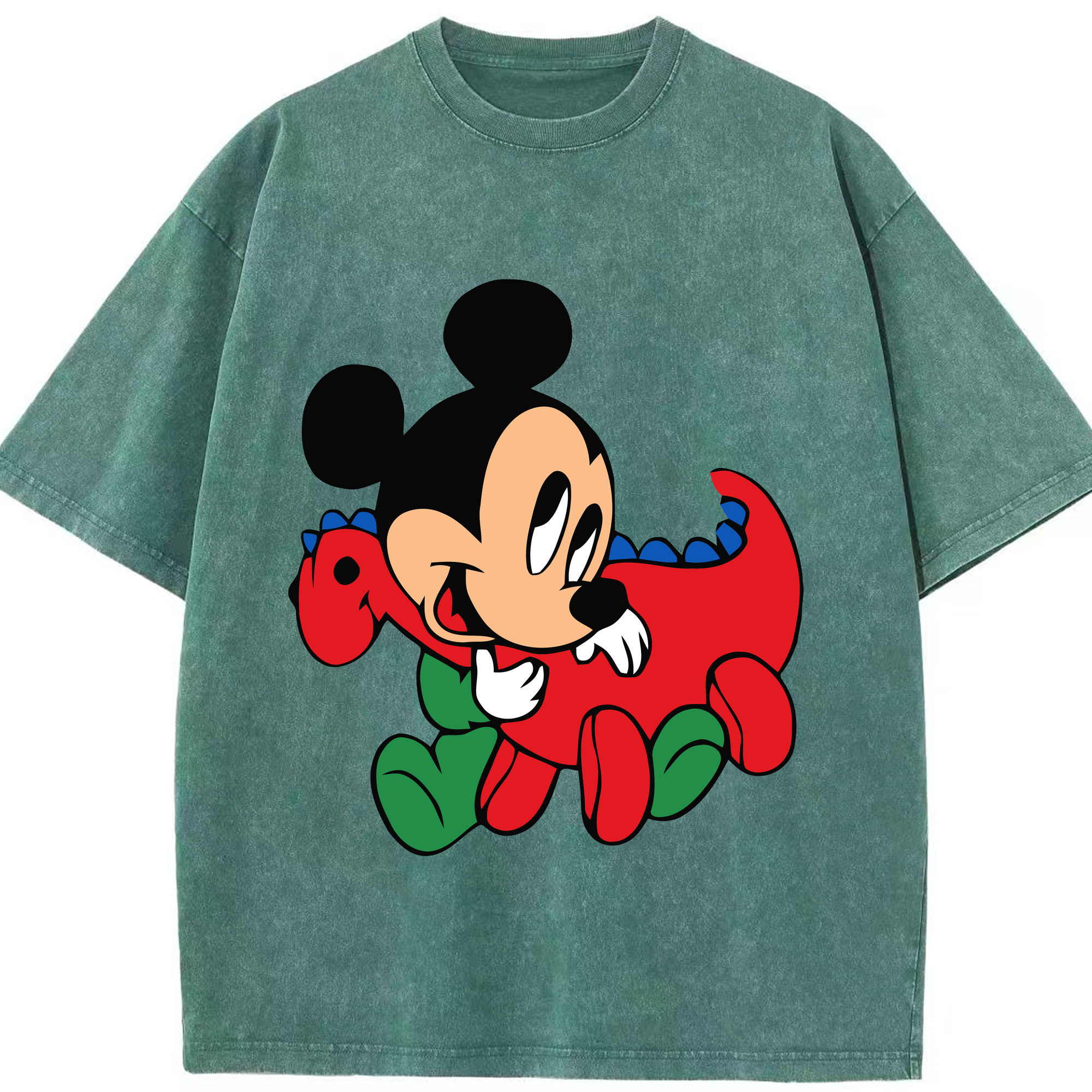 （画像用） ミッキーマウス Mickey Mouse 綿100% ヴィンテージ風 半袖Tシャツ（フロントプリント）